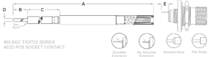 D38999 Size #22D PCB Socket Contacts | MILNEC
